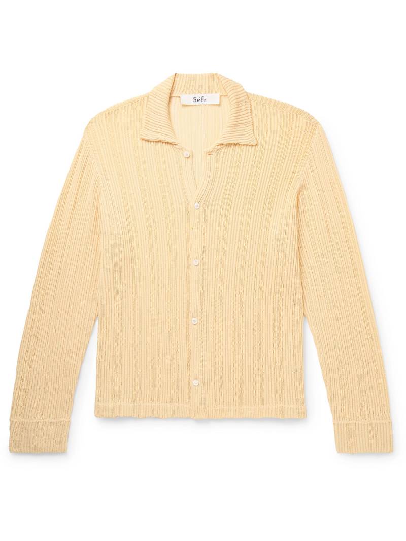 Séfr - Jacques Pointelle-Knit Cardigan - Men - Neutrals - XXL von Séfr