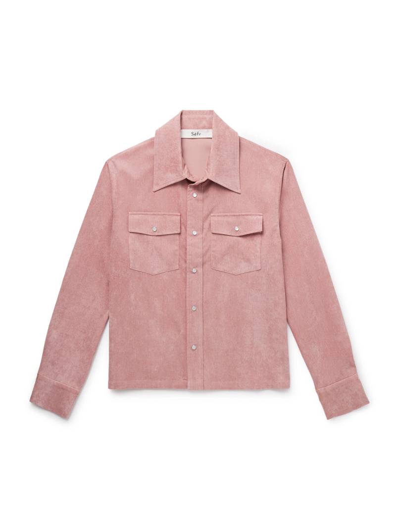 Séfr - Maurice Corduroy Overshirt - Men - Pink - M von Séfr