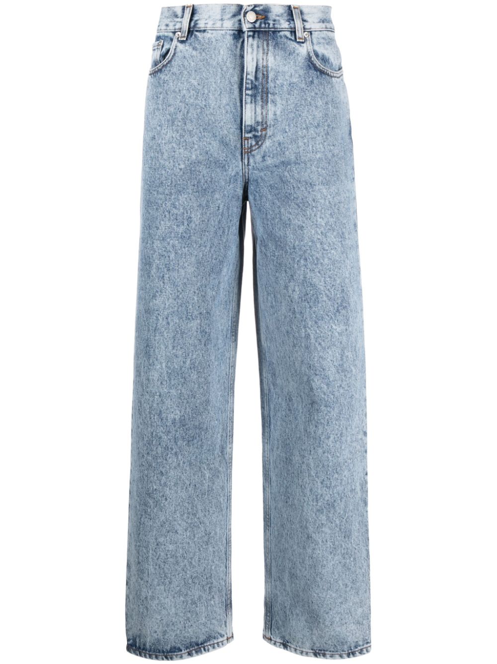 Séfr Gerade Jeans mit Acid-Wash-Effekt - Blau von Séfr