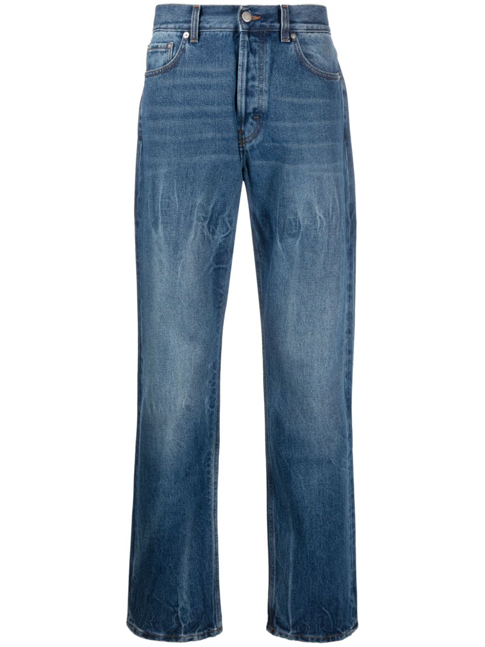 Séfr Ausgeblichene Straight-Leg-Jeans - Blau von Séfr