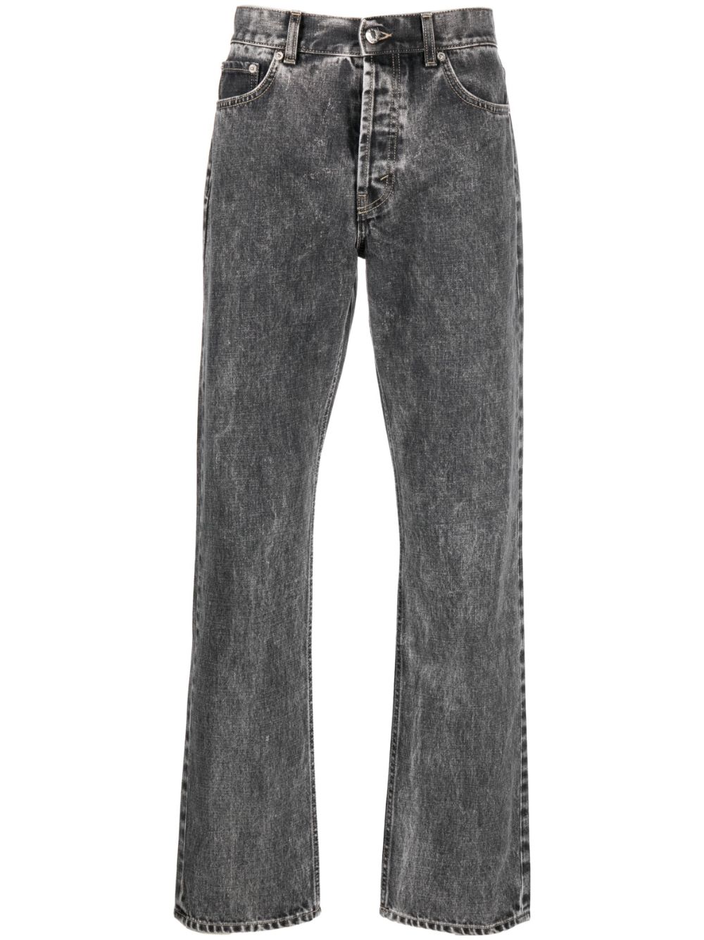 Séfr Halbhohe Straight-Leg-Jeans - Grau von Séfr