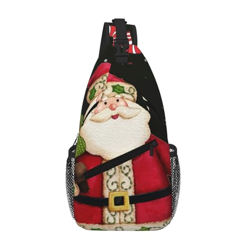 Sefzcxdn Brusttasche mit Aufdruck "Merry Christmas", klein, Mehrzweck-Tagesrucksack für Damen und Herren, Schwarz , Einheitsgröße Sefzcxdn Brusttasche mit Aufdruck "Merry Christmas", klein, Mehrzweck-Tagesrucksack für Damen und Herren, Schwarz , Einheitsgröße von Sefzcxdn