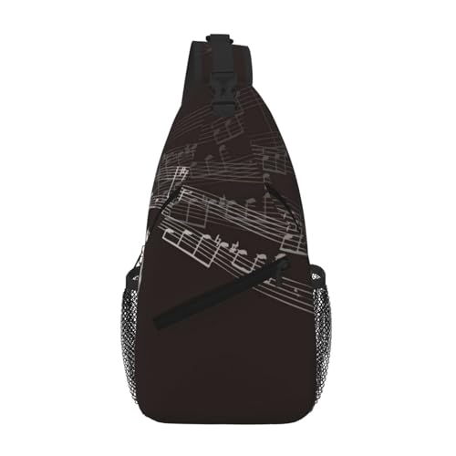 Sefzcxdn Brusttasche mit Aufdruck "Treble Love and Music", klein, Mehrzweck-Tagesrucksack für Damen und Herren, Schwarz , Einheitsgröße Sefzcxdn Brusttasche mit Aufdruck "Treble Love and Music", klein, Mehrzweck-Tagesrucksack für Damen und Herren, Schwarz , Einheitsgröße von Sefzcxdn