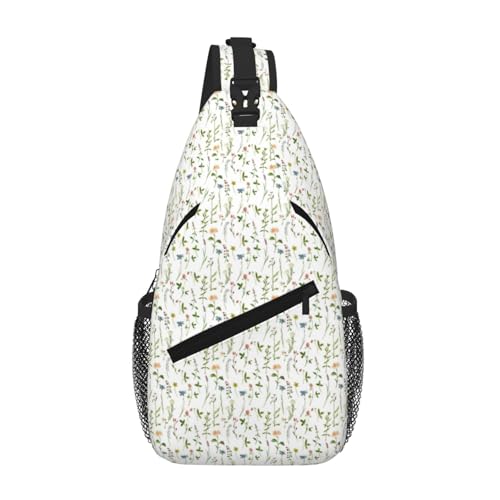 Sefzcxdn Season, Brusttasche mit Kräuter-Motiv, klein, Mehrzweck-Tagesrucksack für Damen und Herren, Schwarz , Einheitsgröße Sefzcxdn Season, Brusttasche mit Kräuter-Motiv, klein, Mehrzweck-Tagesrucksack für Damen und Herren, Schwarz , Einheitsgröße von Sefzcxdn
