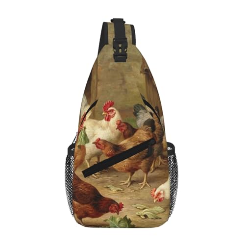 Sefzcxdn Umhängetasche mit Aufschrift "Roast Chicken Hen Farm Print", klein, Mehrzweck-Tagesrucksack für Damen und Herren, Schwarz , Einheitsgröße Sefzcxdn Umhängetasche mit Aufschrift "Roast Chicken Hen Farm Print", klein, Mehrzweck-Tagesrucksack für Damen und Herren, Schwarz , Einheitsgröße von Sefzcxdn