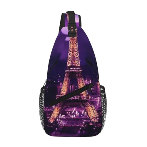 Sefzcxdn Umhängetasche mit Paris-Aufdruck, klein, Mehrzweck-Tagesrucksack für Damen und Herren, Rosa, Schwarz , Einheitsgröße Sefzcxdn Umhängetasche mit Paris-Aufdruck, klein, Mehrzweck-Tagesrucksack für Damen und Herren, Rosa, Schwarz , Einheitsgröße von Sefzcxdn