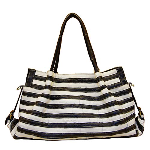 Segater® Damen Multicolor Einkaufstasche Echtes Leder Handtasche Bunte Patchwork Große Umhängetasche Shopper Taschen Großer Crossbody Hobo Handtasche von Segater