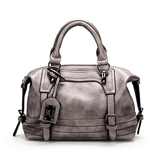 Segater® Frauen Boston Tasche Damen handtaschen und Geldbörsen Ölwachsleder Umhängetasche Schulranzen Taschen von Segater