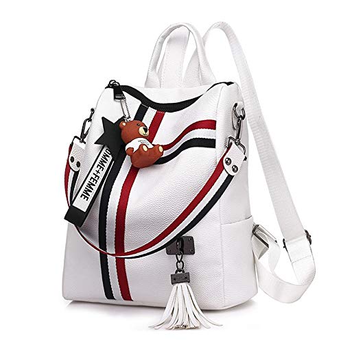 Segater® Frauen Rucksack 2-Wege-Cabrio-Umhängetaschen Mode Leder Geldbörse Damen Reise Hochschultasche Rucksackhandtaschen von Segater