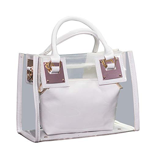 Segater® Klare Umhängetasche Handtaschen, Frauen kleine Tote Tasche Strandtasche Mode Klare Gelee-Handtasche Top Handle Schultertaschen transparente Geldbörse von Segater