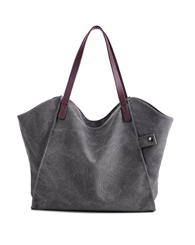 Segater Frauen Damen Umhängetasche Lässige Vintage Hobo Canvas Tägliche Geldbörse Große Tasche Handtasche Wochenendtasch Einkaufstaschen Shopper Tasche von Segater