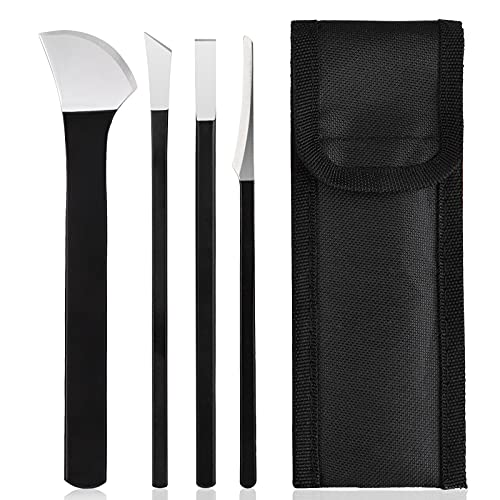 Segbeauty Pediküre-Messer-Set, 4pcs Eingewachsenes Zehennagelmesser mit Tragetasche, Korrekturzangen Clipper Entferner, Nagelpflege aus hochmanganhaltigem Stahl Fußreparaturschneider von Segbeauty