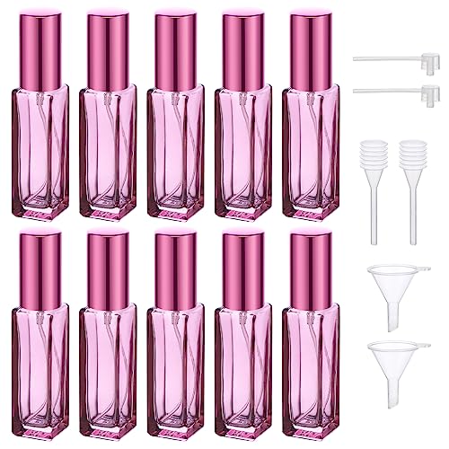 Segbeauty Parfüm Abfüller, Parfüm Zerstäuber Nachfüllbar, 10 Stück Perfume Atomizer 10ml, Parfum Zerstäuber für Unterwegs, Refillable Perfume Bottle für Damen Und Herren (Lila) von Segbeauty