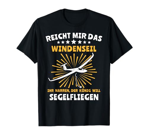 Segelfliegen Segelflieger Piloten Segelflugzeug T-Shirt - Herren - Schwarz - Klein - Kurzarm - Klassisch - Segelflug-Thema mit Segelflugzeug-Grafik von Segelfliegen Segelflieger Piloten Segelflugzeug