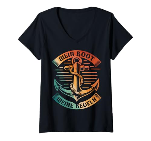 Damen Segeln Kapitän Hochsee Segelboot Yacht Spruch Sommer T-Shirt mit V-Ausschnitt Damen Segeln Kapitän Hochsee Segelboot Yacht Spruch Sommer T-Shirt mit V-Ausschnitt von Segeln Segelboot Kapitän Boot Segelschiff