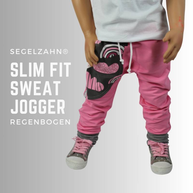 Hose Mädchen, Slim Fit Jogger Kind Baby Regenbogen Wolken Rosa, Jogginghose Kinder Mädchenhose Hosen Segelzahn Kinderkleidung Sweathose von Segelzahn