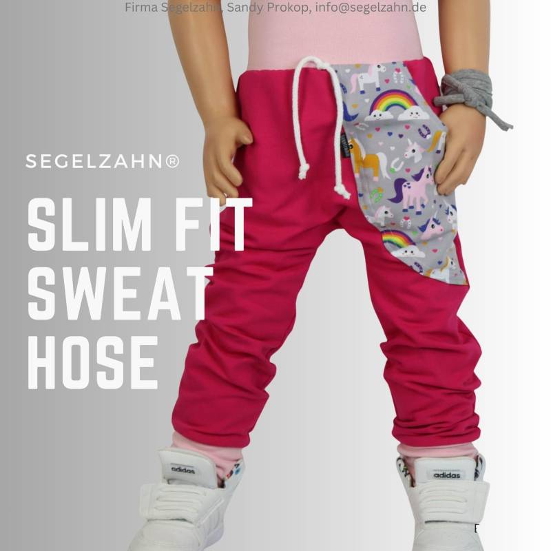 Slim Fit Hose Mädchen Einhörner Pink - Kinderhose Sweat Jogger Mädchenhose Warme Jogginghose Segelzahn Kinderkleidung Hosen von Segelzahn