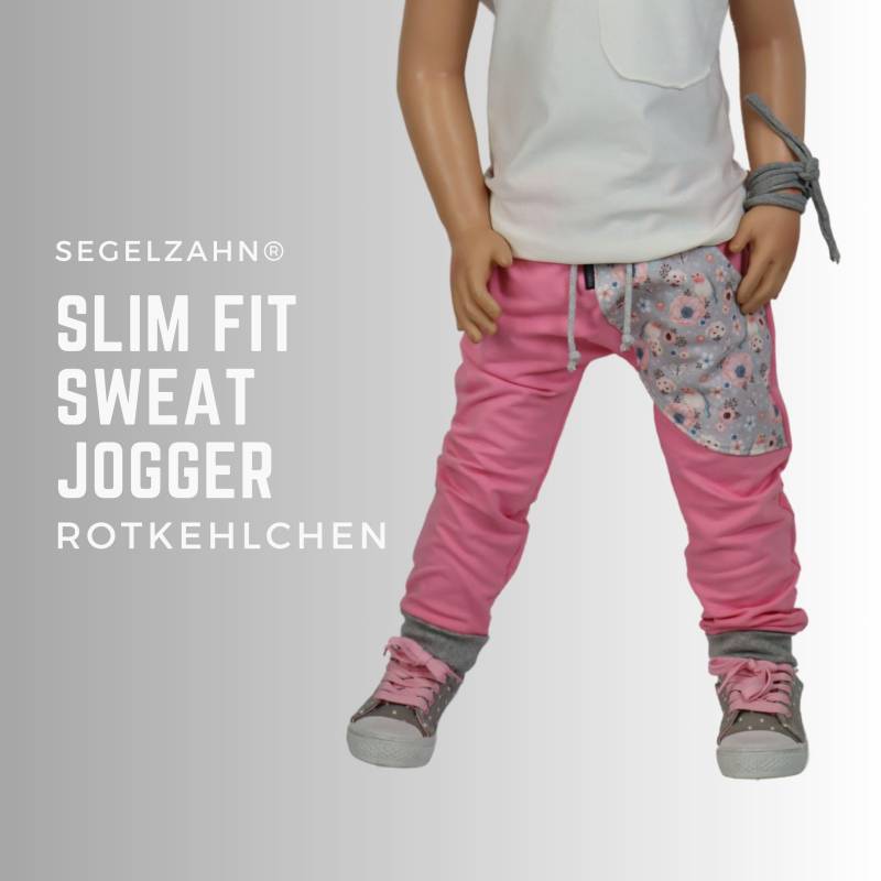 Slim Fit Jogger Mädchen/Sweat Hose Rosa Rotkehlchen Jogginghose Mädchenhose Hosen Kinder Segelzahn Sweathose Kinderkleidung von Segelzahn