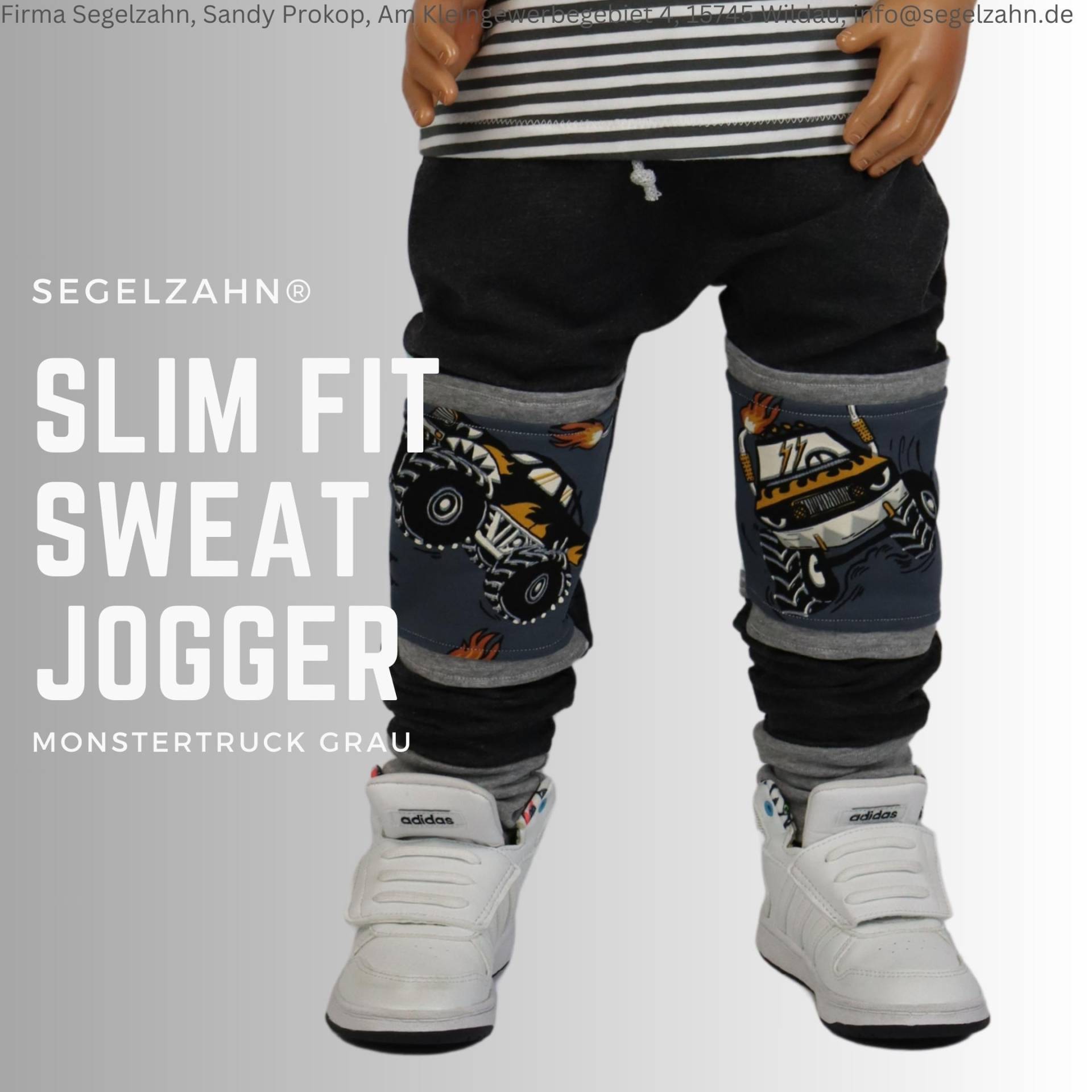 Slim Fit Sweat Hose Kinder Monstertruck Grau Jogginghose Junge Mädchen Kind Baby Sweathose Kinderhose Segelzahn Hosen Jungen Graue Jogger Slim Fit Sweat Hose Kinder Monstertruck Grau Jogginghose Junge Mädchen Kind Baby Sweathose Kinderhose Segelzahn Hosen Jungen Graue Jogger von Segelzahn