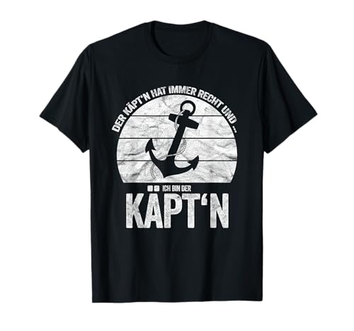 Segelboot Motorboot Boot Gadget Segler Opa Mama Papa Kapitän T-Shirt von Segler Motorboot Boot Zubehör Geschenk Bootsführer