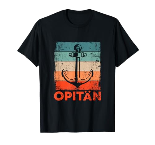 Herren Segeln Opitän Vintage Segler Opa Kapitän T-Shirt von Segler Opa Kapitän Geschenkidee