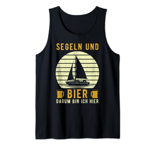 Herren Segler Segeln Geschenk lustiger Spruch - Segeln und Bier Tank Top von Segler Segeln Geschenk Lustiger Spruch