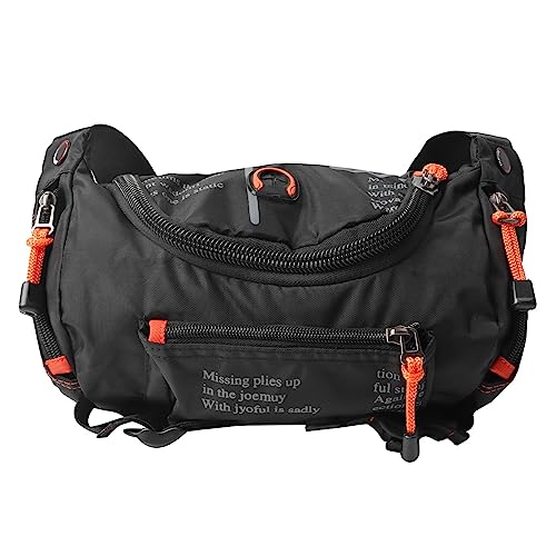 Großer Crossbody -Fanny -Pack für Männer wasserdicht Verstellbarer Gurthüftgürtelbeutel mit Reißverschluss Taschen Multi funktionales Reiset Gym Outdoor Sports Schwarz von Segrehy