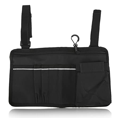 Rollstuhl -Seitenbeutel Organizer wasserdichtes haltbarer Multi -Taschen -Armlehnenbeutel mit reflektierender Streifen Oxford Stoff für Rollstühle Wanderer Rollatoren 34x19 5 cm Rollstuhl -Seitenbeutel Organizer wasserdichtes haltbarer Multi -Taschen -Armlehnenbeutel mit reflektierender Streifen Oxford Stoff für Rollstühle Wanderer Rollatoren 34x19 5 cm von Segrehy