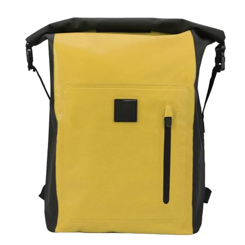 Segrehy Wasserdichtes Rucksack 25l Kapazität PVC Multipurpose tränenresistent Trockenbeutel Außenreisen Wanderausrüstung Essentielles Leichter Rucksack für Männer Frauen Frauen (Gelb) von Segrehy