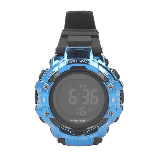 Sport Watch Digital Watch Große LED -Bildschirm wasserdicht 5BAR SCHOTE VERFAHRT Multifunktional Stoppuhr Alarm Chronographen Außenweiten für Männer Frauen Outdoor Sport Laufen (Blau) von Segrehy