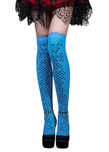 Segreto Damen Funkelnd Pailletten Lange Socken Meerjungfrau Überknie Kniestrümpfe Lässige Hoch Dopamin Strümpfe Blau von Segreto
