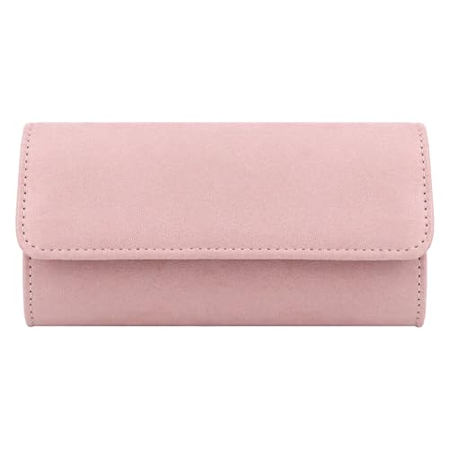 Segreto Damen Samt Clutch Abendtasche Abnehmbare Kettenabendtasche Umschlag Crossbody Unterarmtasche Handtasche Unterarmtasche Rosa von Segreto