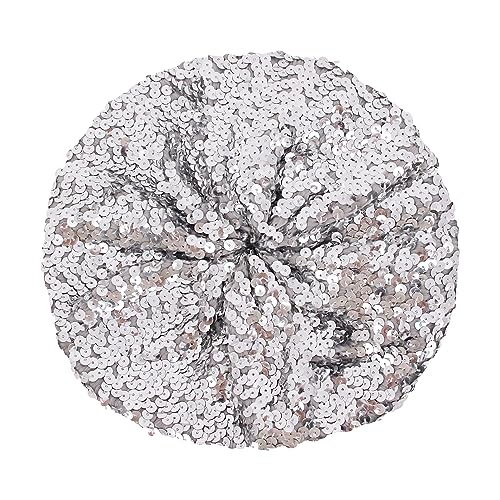 Segreto Frauen Pailletten Barett Hut Glitzernd Glänzend Beanie Mermaid Dancing Cap Kopfbedeckung Mütze Halloween Party Club von Segreto