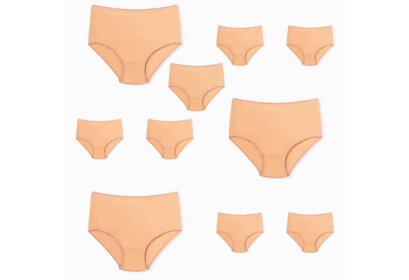 Seher/Tutku Slip Damen Unterhosen 6er-10er Pack Basic Slips elastische Taillenslips (10-St., 6er- oder 10er-Pack) Hohe Taille für zusätzlichen Komfort von Seher/Tutku