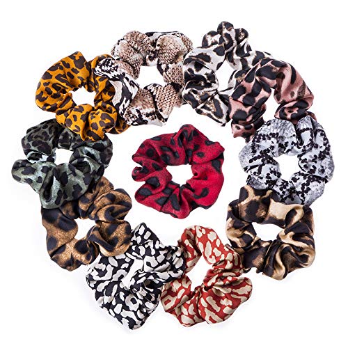 11 Stücke Haargummis Elastische Haarbänder Haargummis Seile Dot Leopard Scrunchie für Frauen Und Mädchen Haarschmuck von Sehfupoye