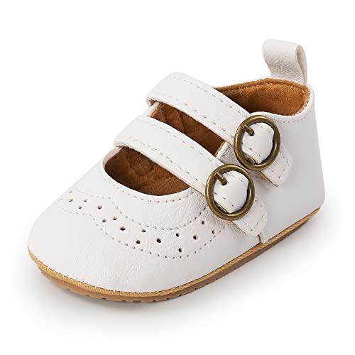 Baby Mädchen Mary Jane Flache Schuhe Baby Mädchen weiche Sohle Anti-Rutsch Prinzessin Schuhe Kleinkind erste Walking Krippe Schuhe mit Socken Geschenke 2er Set von Sehfupoye