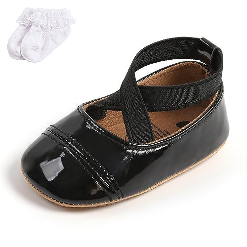 Kleinkind Baby Mädchen Mary Jane Schuhe Bowknot Prinzessin Neugeborenes Ballett Schuhe Kleinkind Baby Mokassins Anti-Rutsch erste Walking Schuhe mit Socke von Sehfupoye