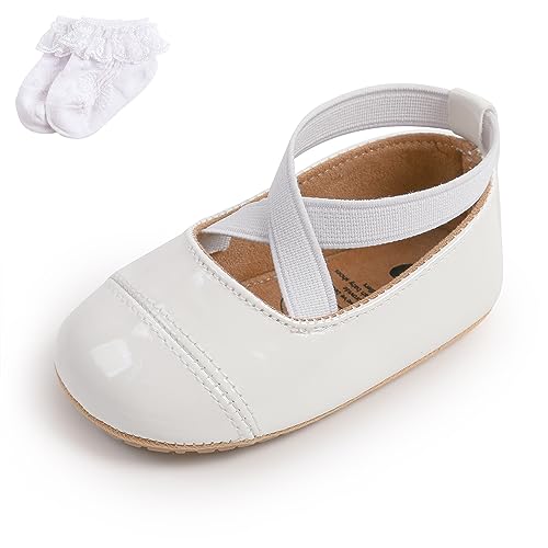 Kleinkind Baby Mädchen Mary Jane Schuhe Bowknot Prinzessin Neugeborenes Ballett Schuhe Kleinkind Baby Mokassins Anti-Rutsch erste Walking Schuhe mit Socke von Sehfupoye