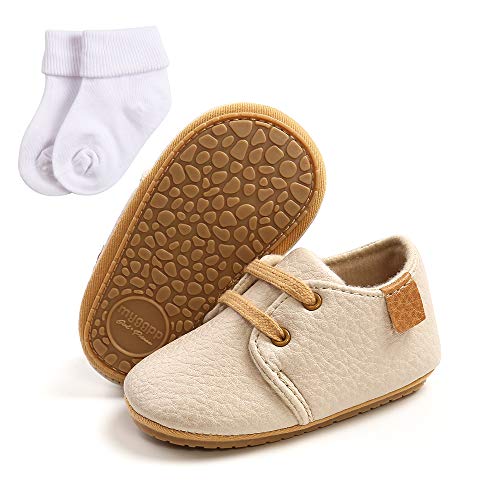 Sehfupoye Baby Mädchen Jungen Turnschuhe Kleinkind PU Leder erste Walking Schuhe Kleinkind Neugeborenes Prewalker Turnschuhe für 0-6 Monate mit Socke von Sehfupoye