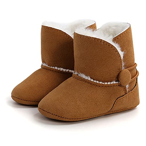 Sehfupoye Baby Mädchen Jungen Turnschuhe Winter Warm Snow Booties Infant First Walking Schuhe 6-12M von Sehfupoye