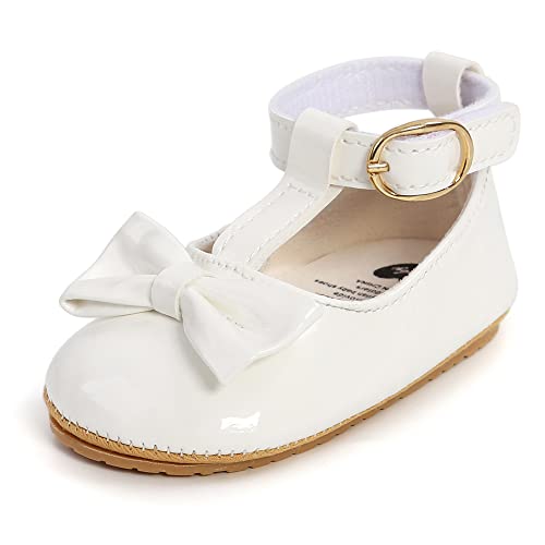 Sehfupoye Baby Mädchen Mary Jane Princess Schuhe Baby Anti-Rutsch Erste Wanderschuhe Kleinkind Kleinkind PU Leder Bowknot Prewalker für 12-18 Monate von Sehfupoye