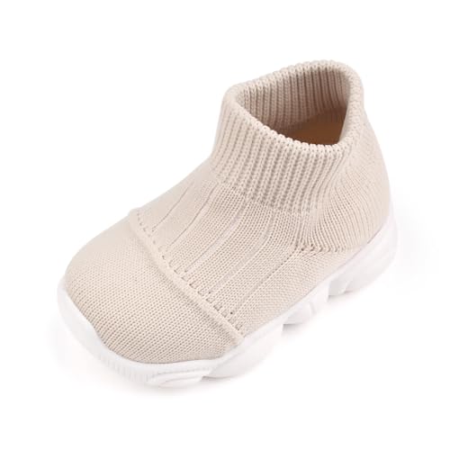 Sehfupoye Baby Sportschuhe Gestrickte Mesh Atmungsaktive Krabbelschuhe mit Leichter Sohle für 0-60 Monate, Sommer, Größe 20-26 von Sehfupoye