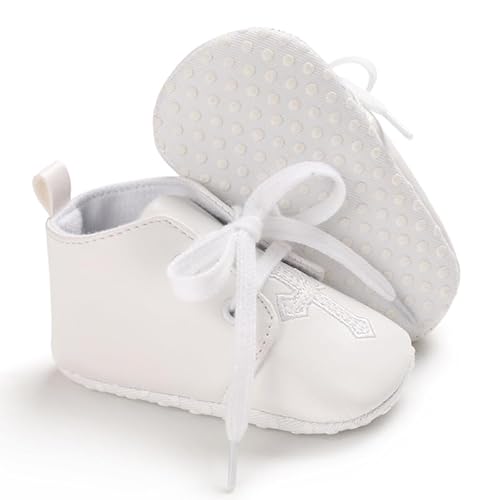 Sehfupoye Babyschuhe aus weichem Baumwollstoff mit Flex-Sohle Hausschuhe Taufsandalen für 0-27 Monate, Atmungsaktive Krabbelschuhe für Jungen & Mädchen von Sehfupoye