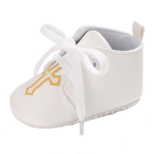 Sehfupoye Babyschuhe aus weichem Baumwollstoff mit Flex-Sohle Hausschuhe Taufsandalen für 0-28 Monate, Atmungsaktive Krabbelschuhe für Jungen & Mädchen von Sehfupoye