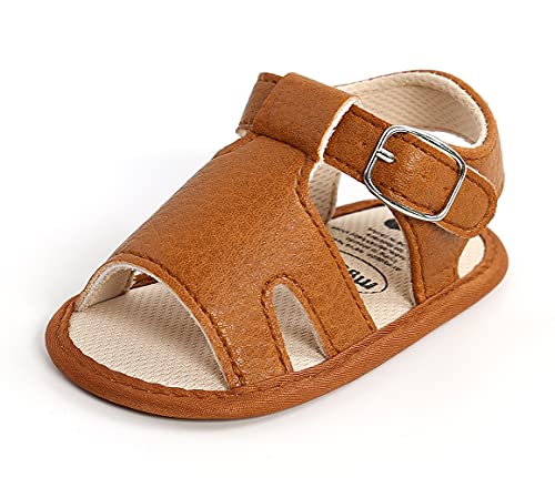 Sehfupoye Kleinkind Baby Jungen Sandalen PU Leder Sommerschuhe First Walker Schuhe Neugeborenes PU Leder Freizeitschuhe 0-18M von Sehfupoye