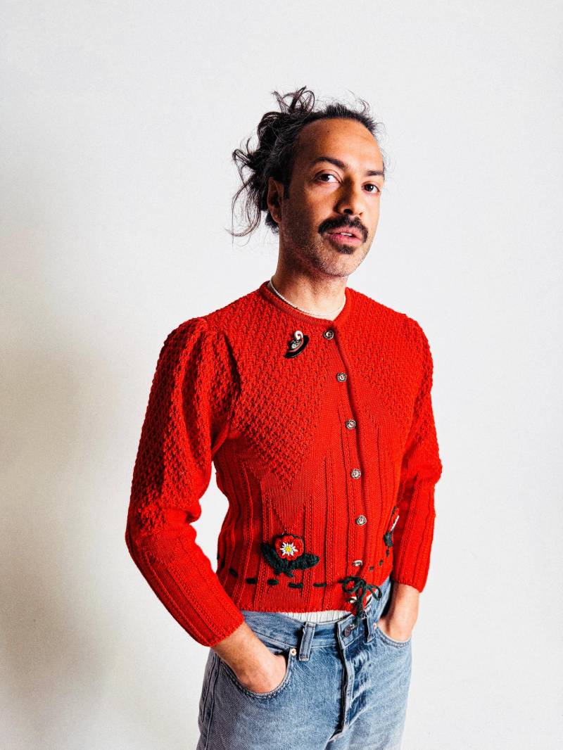 Vintage 1970Er Jahre Cardigan Aus Wolle Mit Edelweiss von SehnsuchtCollection