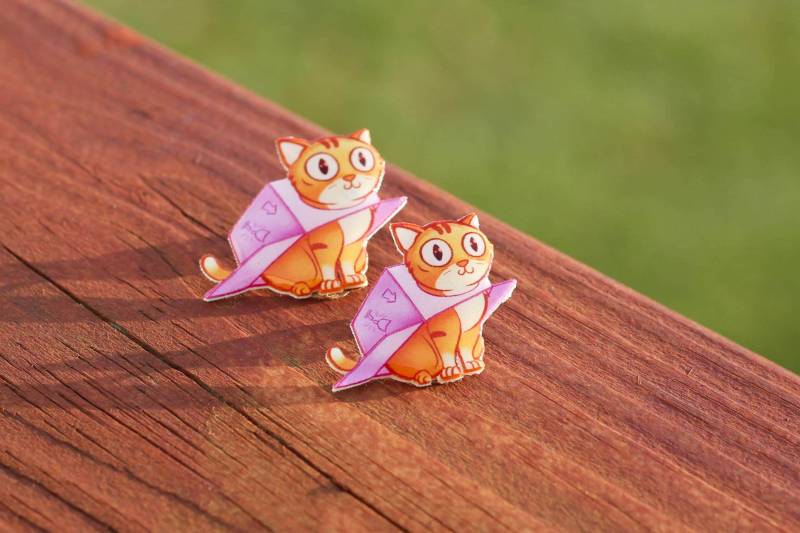 Cat Kawaii Emaille Revers Pin-Cute Schmuck-Katzenmutter Geschenk-For Coworkers-Pins Für Boards-Pins Packpack-Adorable Art-Pins Und Broschen von SehreensArtLab