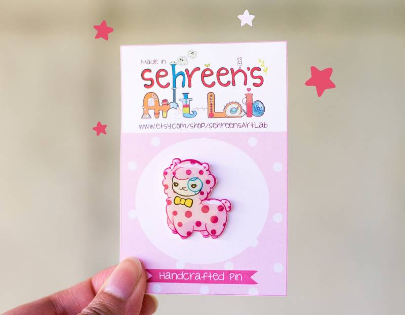 Lama/Alpaka Tier Pin - Pin- Kawaii Lama- Alpaka Pins Und Broschen Für Boards- Taschen- Rucksäcke-Kawaii von SehreensArtLab