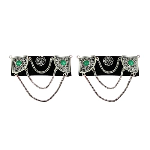 Ethnische Mongolische inspirierende Fussel-Haarspange mit Quasten und aufwendigen Strass-Details für Hochzeiten und Festivals von Sehuby