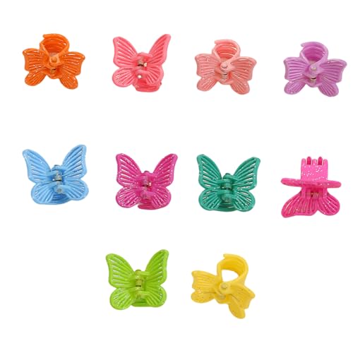 Haarklammern, glitzernde Haarklammern, coole Schmetterlings-Haarspangen, starker Halt, Haarnadel für Mädchen, 10 Stück von Sehuby